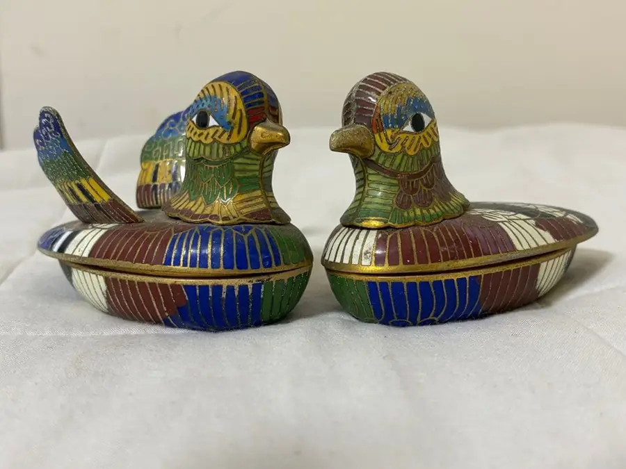 七宝焼の香合（鳥）の買取実績写真1