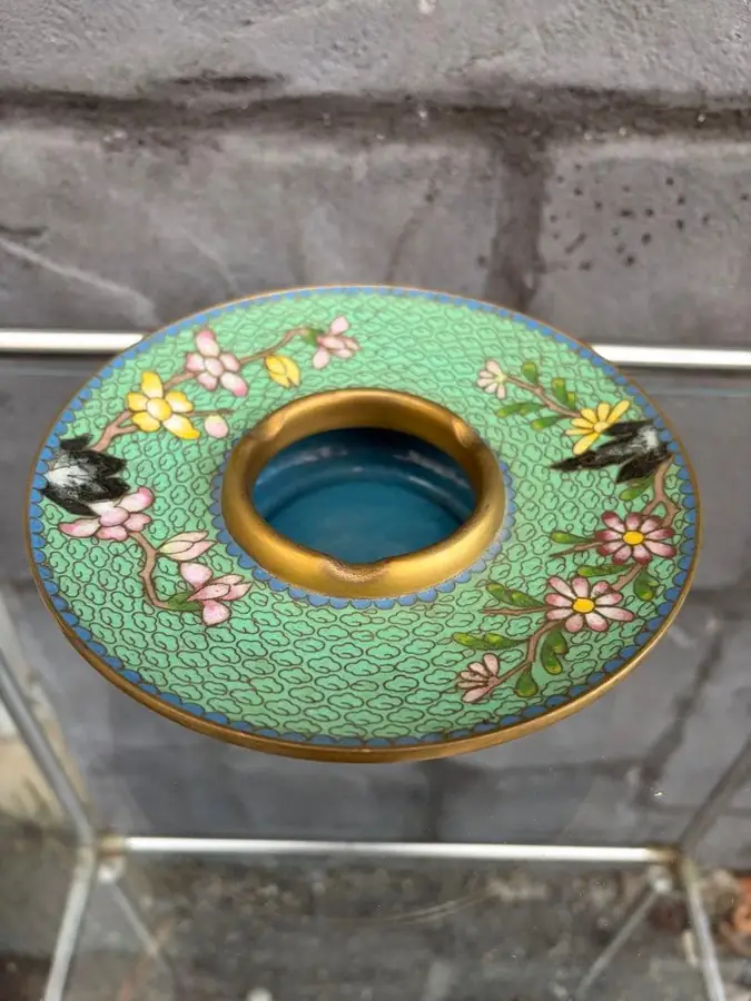 七宝焼の灰皿（花文・金彩）の買取実績写真2