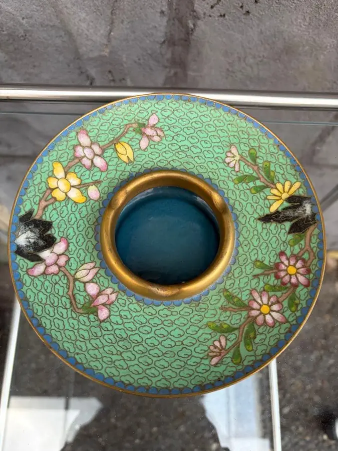 七宝焼の灰皿（花文・金彩）の買取実績写真3
