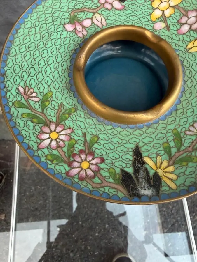 七宝焼の灰皿（花文・金彩）の買取実績写真4